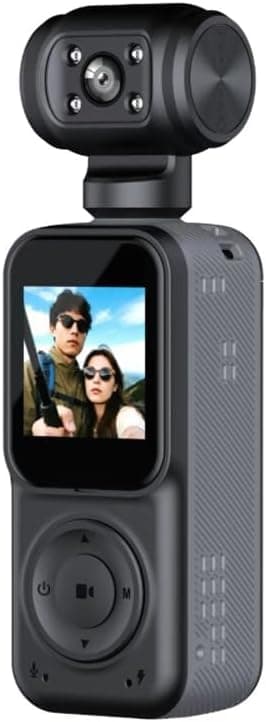 PRS-SP10 Mini Aksiyon Kamerası, 2K HD, Gece Görüşlü, WiFi Bağlantılı, 180° Döner Lens, Bisiklet Aparatı Dahil