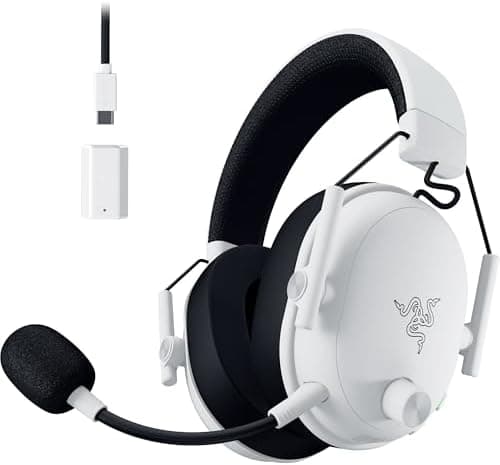 Razer BlackShark V3 - Kablosuz E-Spor Kulaklık - TriForce 50mm Sürücü - Çıkarılabilir Geniş Bant Mikrofon - THX Spatial Audio - Kablosuz 2,4 GHz & Bluetooth - FPS Profilleri - PC/Mac | Beyaz