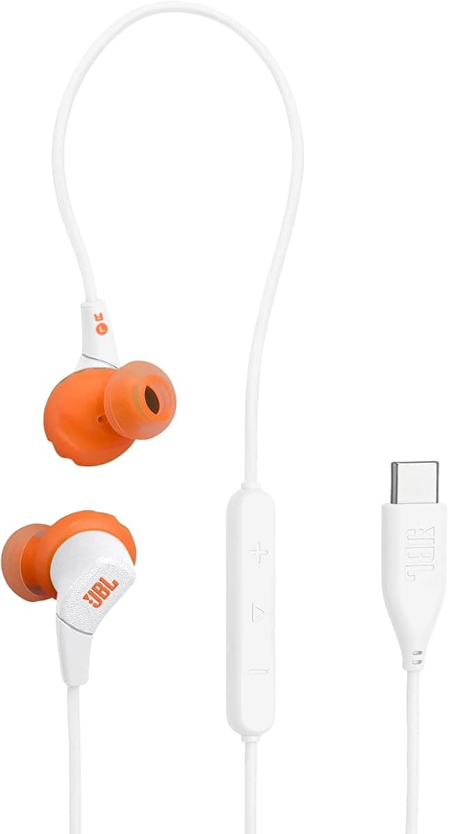 JBL Endurance RUN3C, Kulaklık,IE,CT,Beyaz | FlipHook & TwistLock Teknolojisi, IP65 Toz Geçirmez ve Suya Dayanıklı, JBL Pure Bass Sound, In-Line Mikrofon ve Uzaktan
