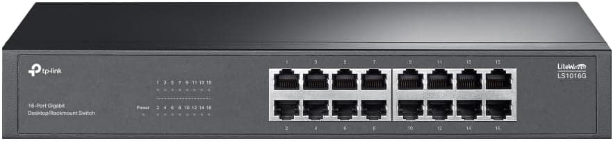 TP-Link LS1016G; 16-Port Gigabit Portlu, Metal Kasalı, QoS Özellikli, Kurulum Gerektirmeyen Tak ve Çalıştır Özellikli Switch