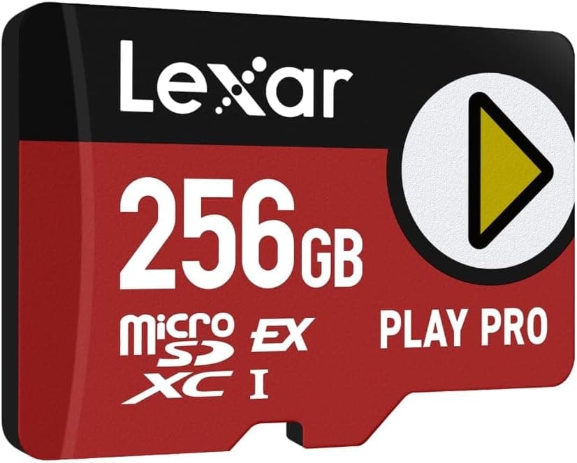 Lexar Play Pro Micro SD Express 256GB, 900MB/s Okuma, 600MB/s Yazma | Micro SD kart, oyun için optimize edilmiş, taşınabilir konsollar için yüksek hız, anahtar, taşınabilir oyun