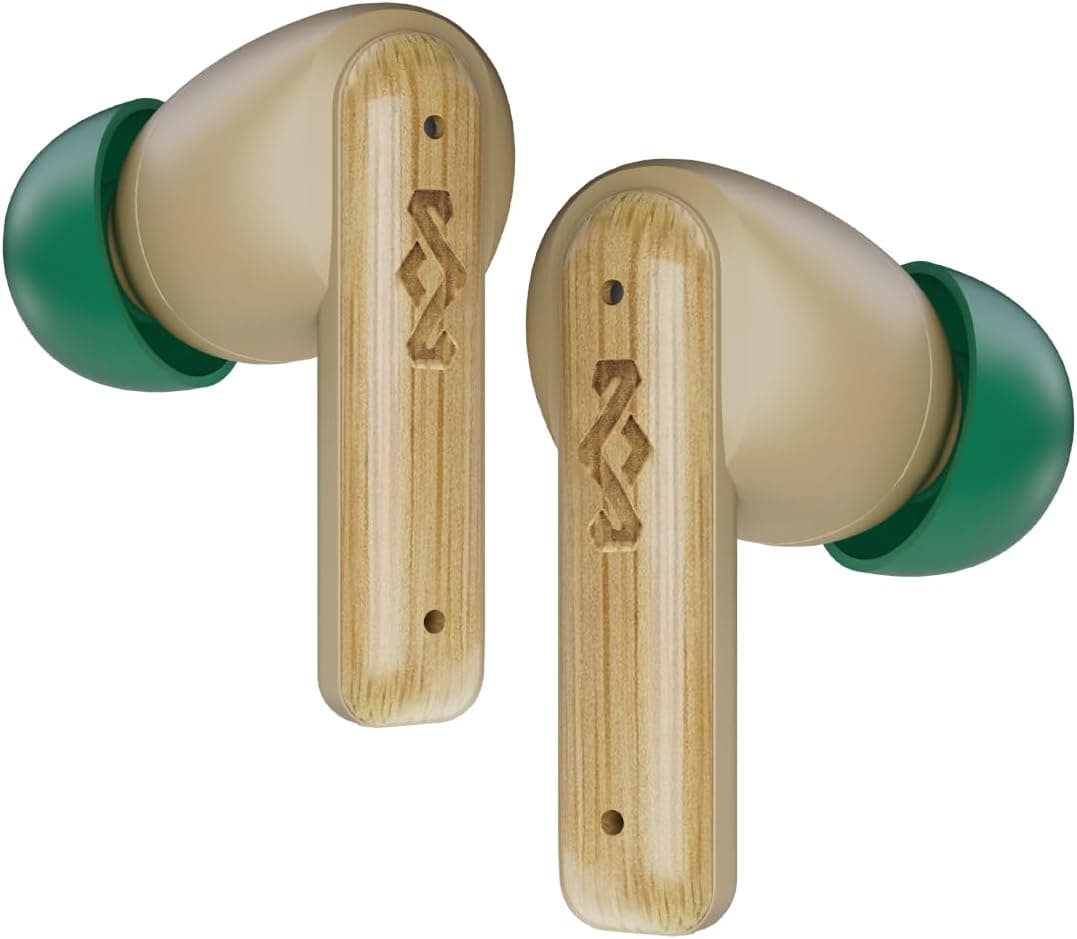 Marley Little Bird True Wireless Bluetooth Kulaklıklar Dahili Mikrofonlu IPX4, Kulak İçi Kulaklıklarda 24 Saat Çalma Süresi, USB-C Hızlı Şarjlı Kulaklık Kılıfı, Krem
