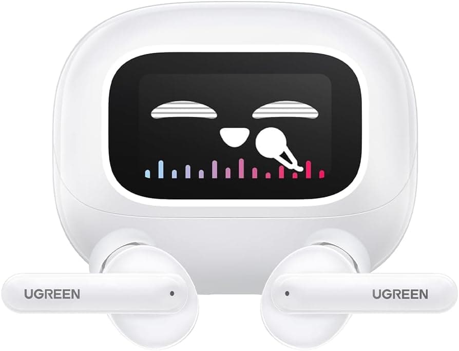 UGREEN HiTune T6 Magic Aktif Gürrültü Engelleyici Ekranlı Kablosuz Kulak İçi Kulaklık, 30 Saat Çalma Süresi, 4 Mikrofon, ANC, Beyaz, 55137