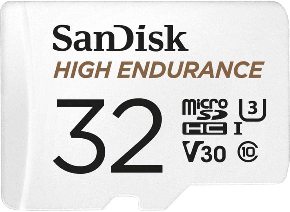 SanDisk High Endurance microSDHC Hafıza Kartı 32 GB + Adaptör (Araç İçi Kameralar ve Özel Güvenlik Kameraları için, 100 MB/s Okuma, Full HD ve 4K Videolar için V30)