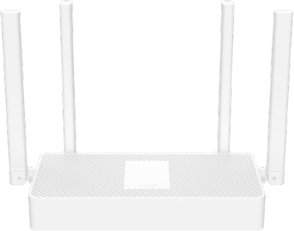 HUAWEI WiFi AX3S Router, Wi-Fi 6 AX3000 Gigabit Çift Bant Kablosuz Yönlendirici, 4 Adet Otomatik Uyarlanan WAN/LAN GE Portu, Wi-Fi Güçlendirici, HomeSec™ Ağ Güvenliği, Siyah Güvenliği, Beyaz