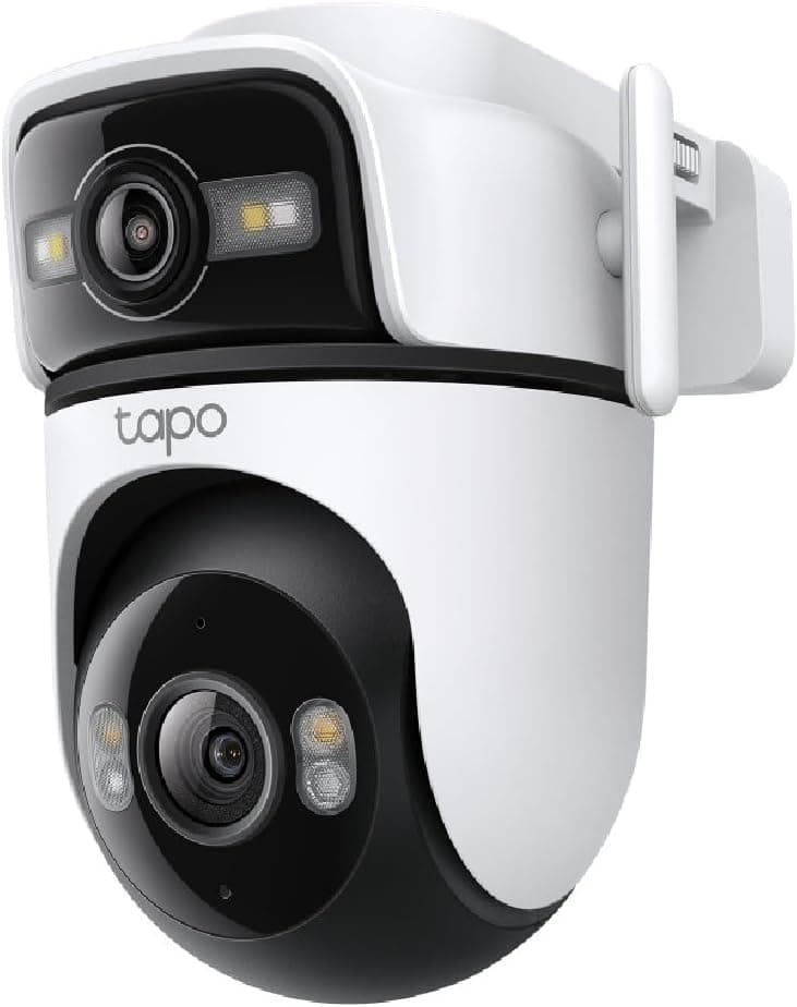 Tapo C545D | 2K Çift Lensli Dış Mekan Güvenlik Kamerası | 165° Geniş Açı + Telefoto Lens | IP66 | AI Takip | Renkli Gece Görüşü | Ethernet Bağlantı | İki Yönlü Ses | Yerel & Bulut Depolama