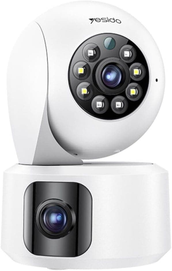 Gece Görüşlü Dual Kamera 360° Dönebilen Alarmlı Ip Wifi Ofis Ev iç Ortam Güvenlik Kamerası Sensörlü