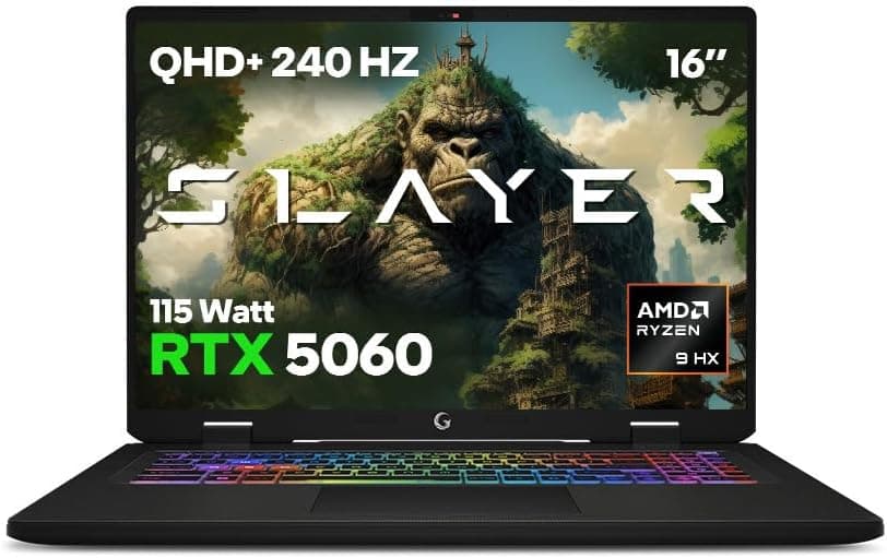 Game Garaj Slayer R9M-5060 C7 AMD R9 8940HX 16GB RAM 1TB SSD RTX5060 16" 240Hz QHD+ IPS FreeDOS Gaming Laptop