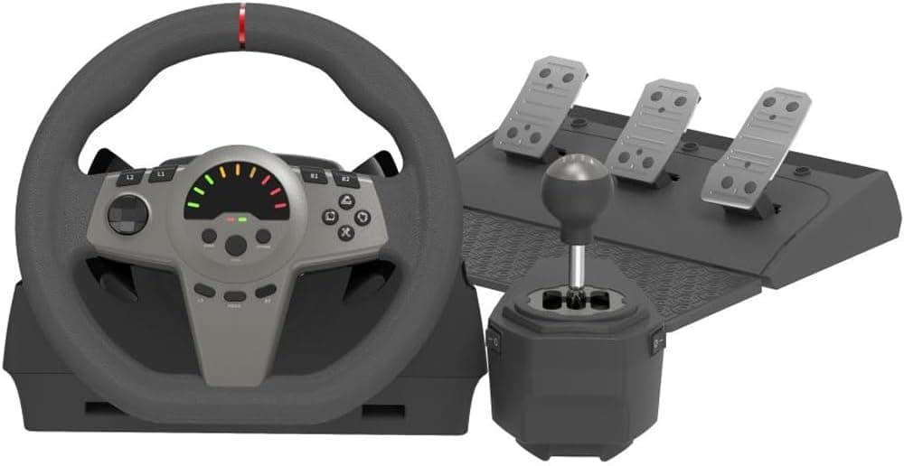 Coverzone Oyun Direksiyon Seti 270° Dönüş GT100V2 Çift Titreşim Pedal Vites | PC, PS3, PS4, Xbox One, Xbox Series X/S ve Nintendo Switch Uyumlu Hassasiyet ve Programlanabilir Tuşlar