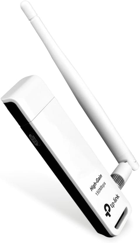 TP-Link TL-WN722N, N150 Mbps Yüksek Kazanımlı Kablosuz USB Adaptör, 4dBi Ayrılabilir Anten