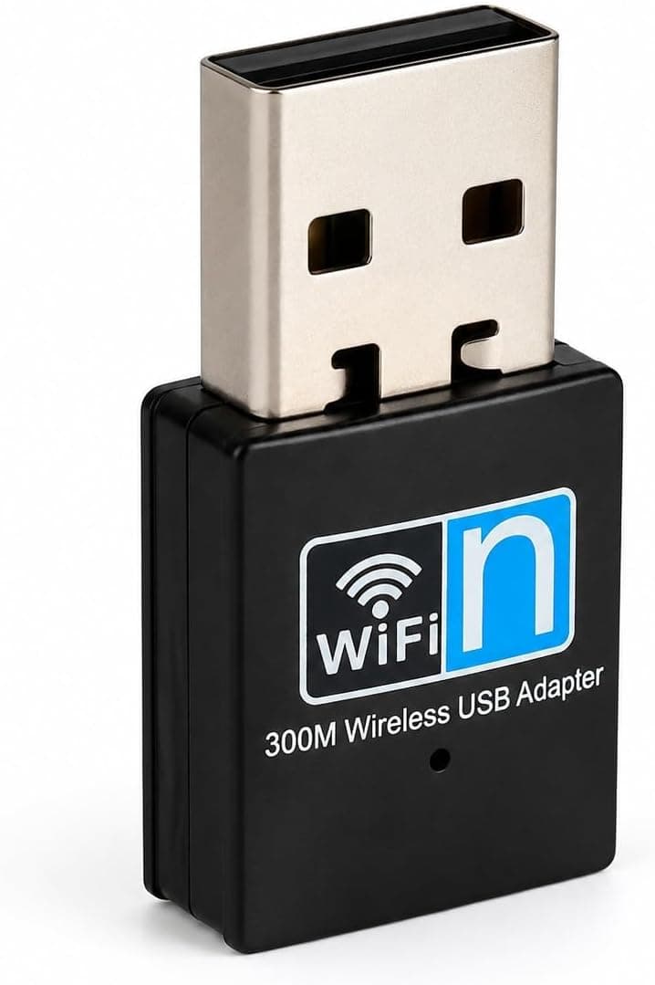 PrimeX PX-WF3 Realtek RTL8192EU 300Mbps USB WiFi Adaptör, 2.4GHz 802.11n Wireless Dongle, USB Kablosuz Ağ Alıcı, PC Laptop Notebook Mini PC İçin WiFi Aparatı, Windows 11/10 ve Linux Tak Çalıştır