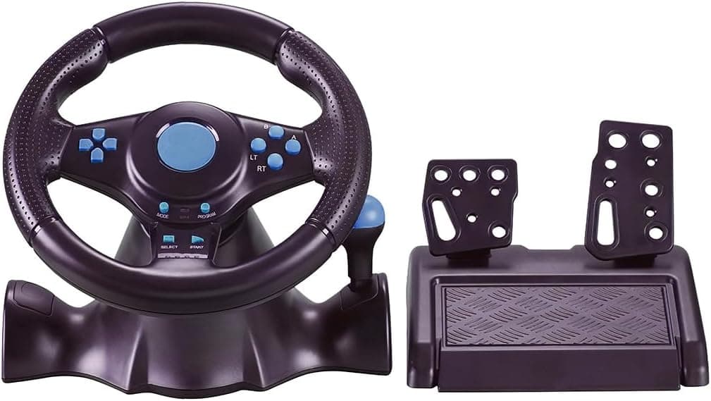 Titreşimli 4in1 Oyun Direksiyon Seti, Bilgisayar/Xbox 360/PS3/PS2 Uyumlu, USB Bağlantılı, Pedal Dahil