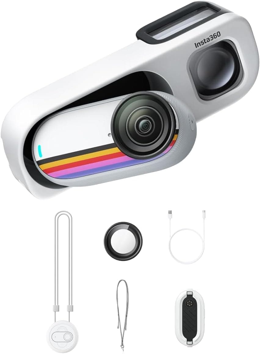 Insta360 GO 3S Retro Paket Özel Sürüm 128GB Beyaz - Küçük 4K Vlog Kamera · 128 GB · Beyaz