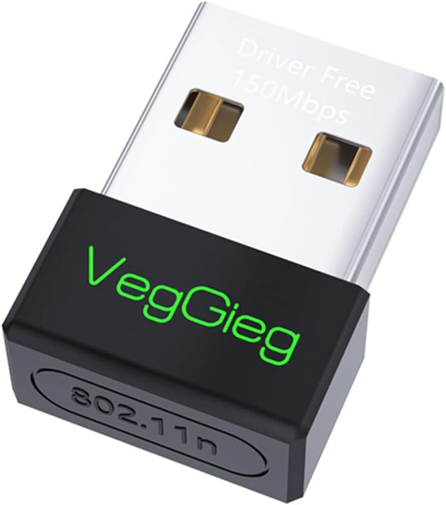VegGieg 150Mbps 2.4Ghz Kablosuz Wi-Fi Alıcı Verici Nano USB Adaptör