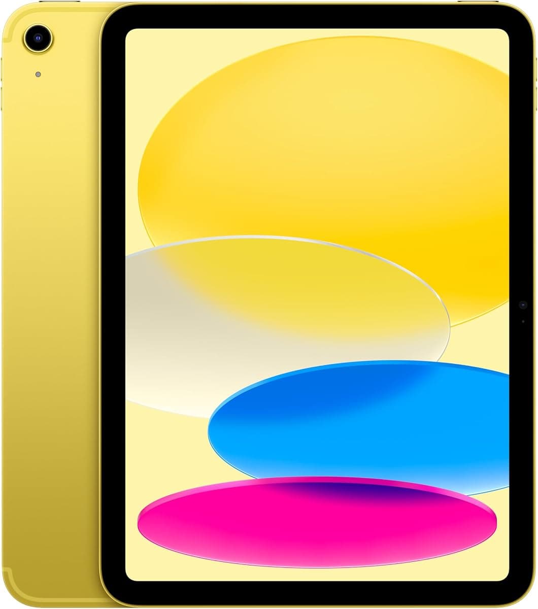 Apple A16 çipli iPad: 11 inç Liquid Retina Ekran, 256 GB, Wi-Fi 6 + hücresel bağlantı, 12 MP Ön Kamera/12 MP Arka Kamera, Touch ID, Tüm Gün Süren Pil Ömrü — Sarı