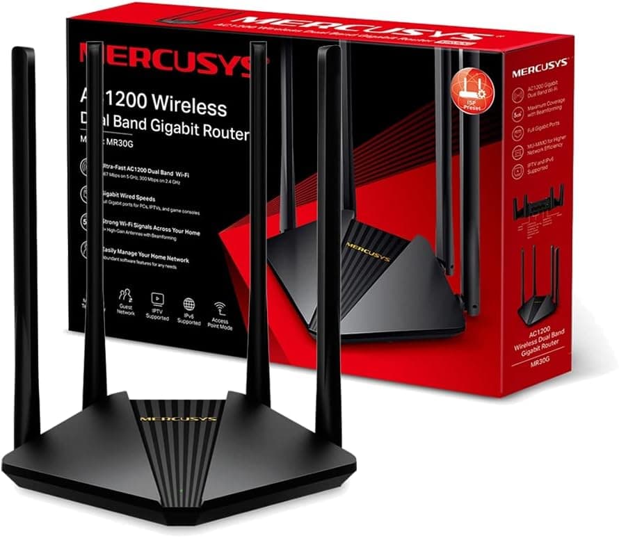 Mercusys MR30G, AC1200 Wireless Dual Band Gigabit Router