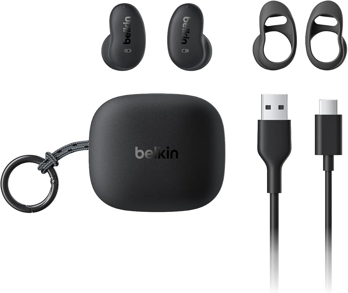 Belkin SoundForm Anywhere Kablosuz Kulak İçi Kulaklık · Siyah