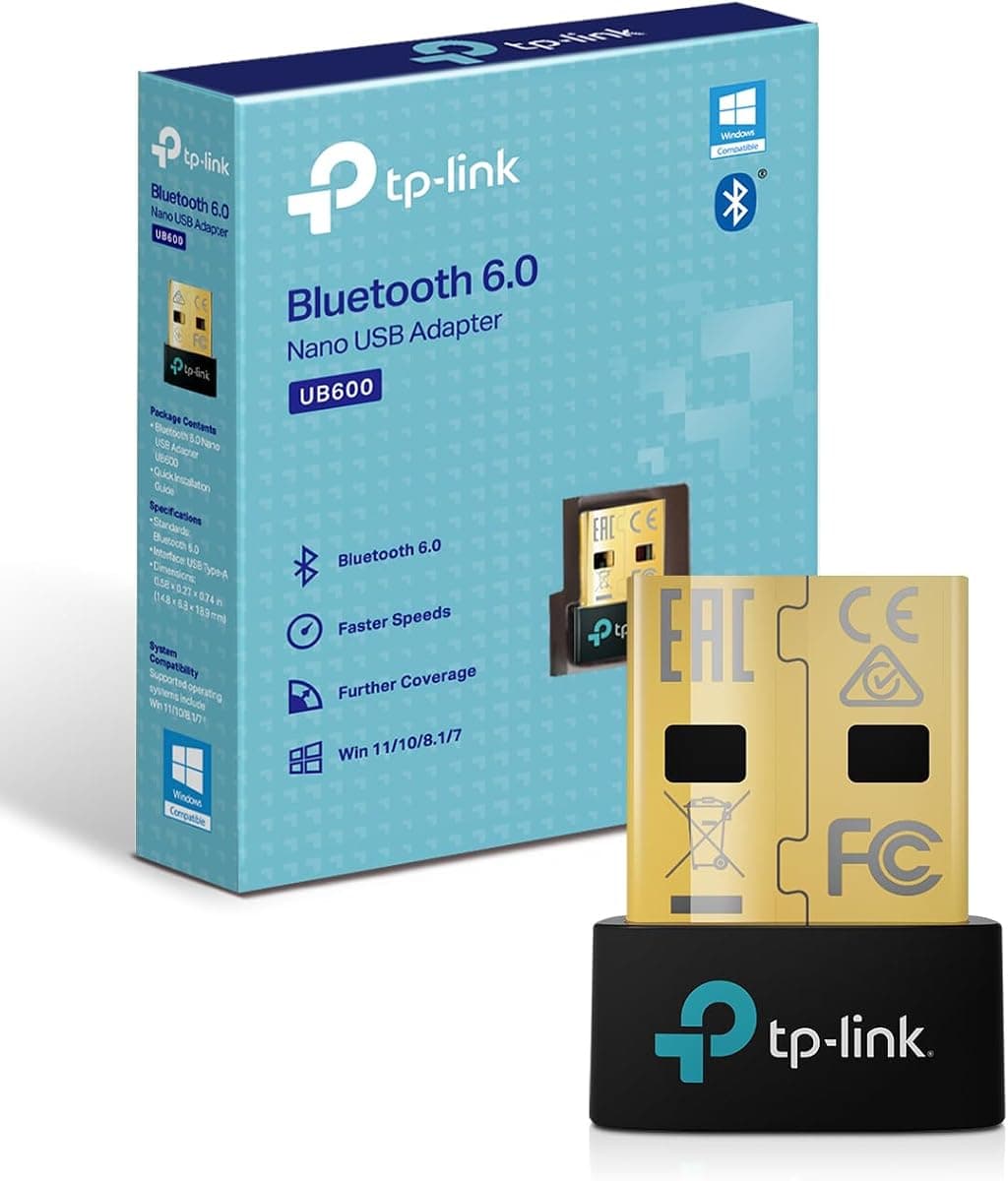 TP-Link UB600 Nano | Bluetooth 6.0 USB Adaptör | Yeni Nesil Yüksek Güvenlik ve Kararlılık | Kablosuz PC Alıcı | Windows 11/10/8.1/7 Uyumlu | Tak-Unut Mini Tasarım | Bluetooth Dongle
