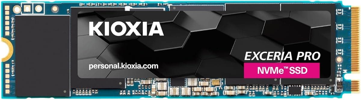 KIOXIA EXCERIA PRO 1TB NVMe SSD – M.2 2280, PCIe Gen4, 7300MB/s Okuma, 6400MB/s Yazma
