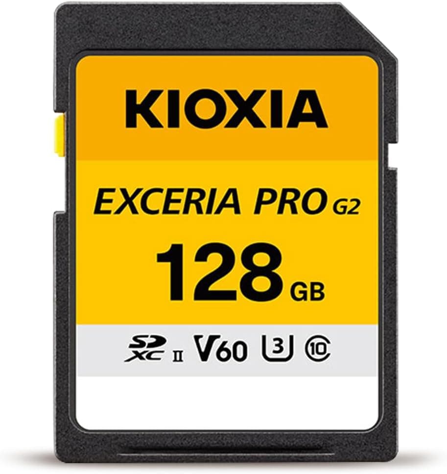 KIOXIA EXCERIA PRO G2 128GB SDXC Hafıza Kartı – UHS-II U3 V60 C10 · 128 GB