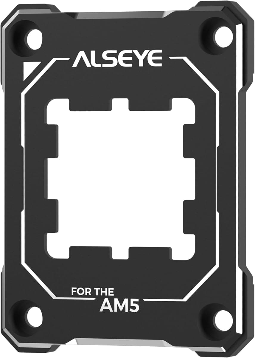 ALSEYE AM5 Güçlendirme Kiti için CPU Kontak Çerçevesi, AMD AM5 CPU için Bükülme Önleyici Toka (Siyah)