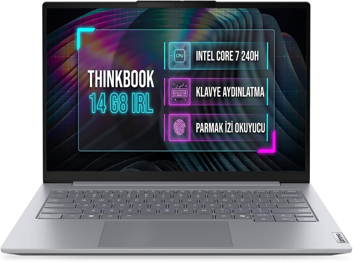 Lenovo ThinkBook 14 G8 IRL Intel Core 7 240H 32GB 1TB SSD 14" WUXGA Freedos Laptop, Notebook 21SG008LTX 003