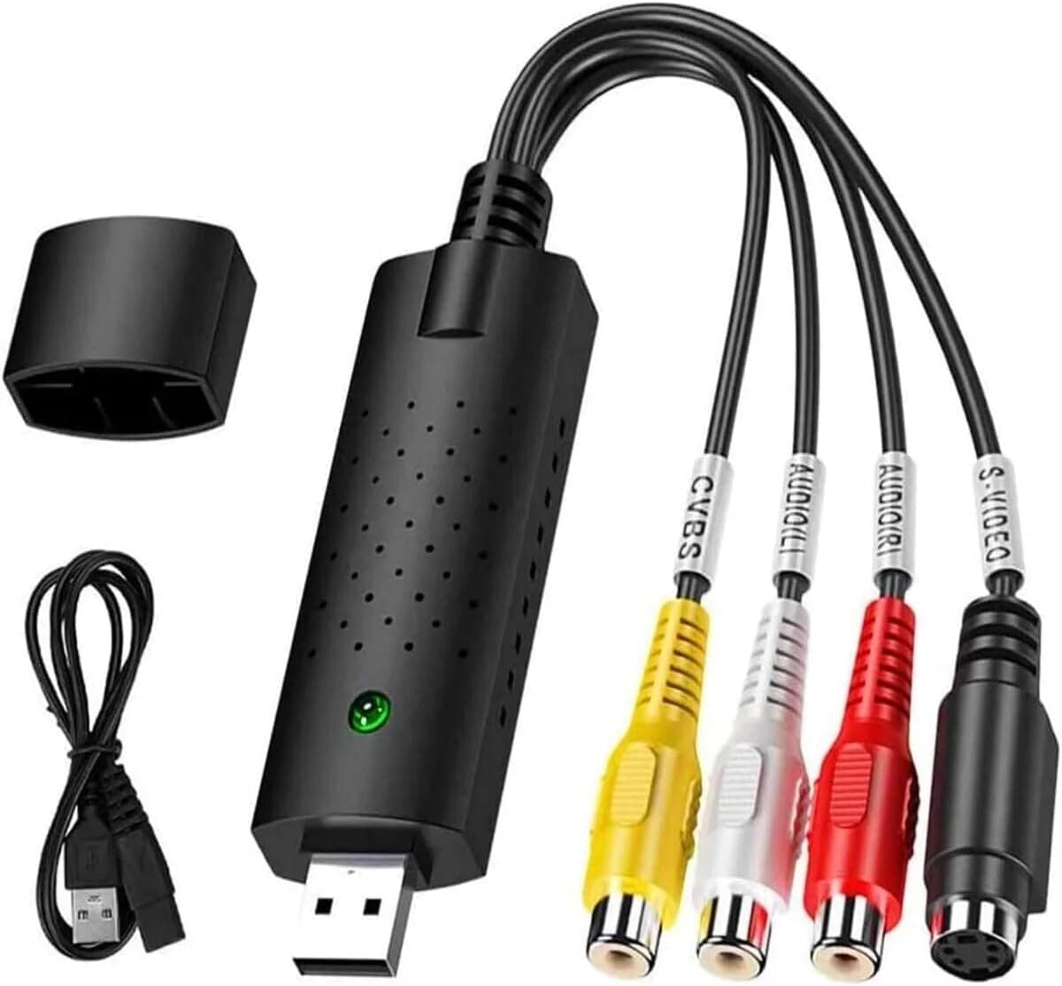 ACETECH 4 Kanal USB EasyCap Video DVR Kayıt Kartı - RCA & BNC Uyumlu Güvenlik Kamerası Ses ve Görüntü Aktarma Yakalama Kartı