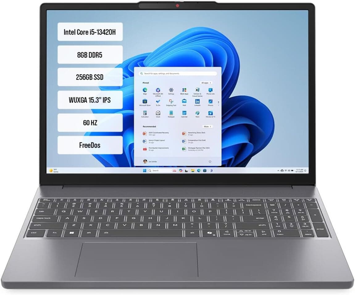 Lenovo IdeaPad Slim 3 15IRH10 83K10062TR i5-13420H 8 GB 256 GB SSD UHD Graphics 15.3" WUXGA Notebook