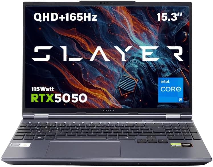 Game Garaj Slayer X5T2-5050 C1 Intel Core i5 14450HX 16GB RAM 500GB SSD RTX5050 15.3" 165Hz QHD+ IPS FreeDOS Gaming Laptop