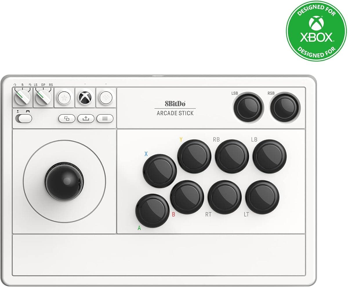 8BitDo Xbox & PC için Arcade Stick (Windows 10) - Beyaz