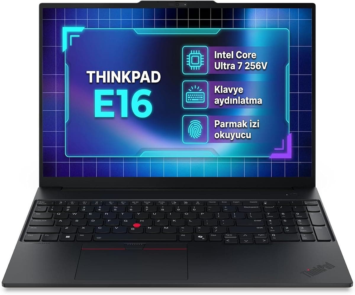 Lenovo ThinkPad E16 Gen 3 Intel Core Ultra 7 256V 16GB 1TB SSD 16" WUXGA Windows 11 Pro Laptop, Notebook 22AY0037TX 003