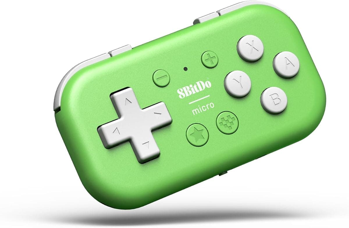 8Bitdo Mikro Bluetooth Gamepad, cep boyutunda mini kumanda, anahtar, Android ve ahududu Pi, destek klavye modu (yeşil)