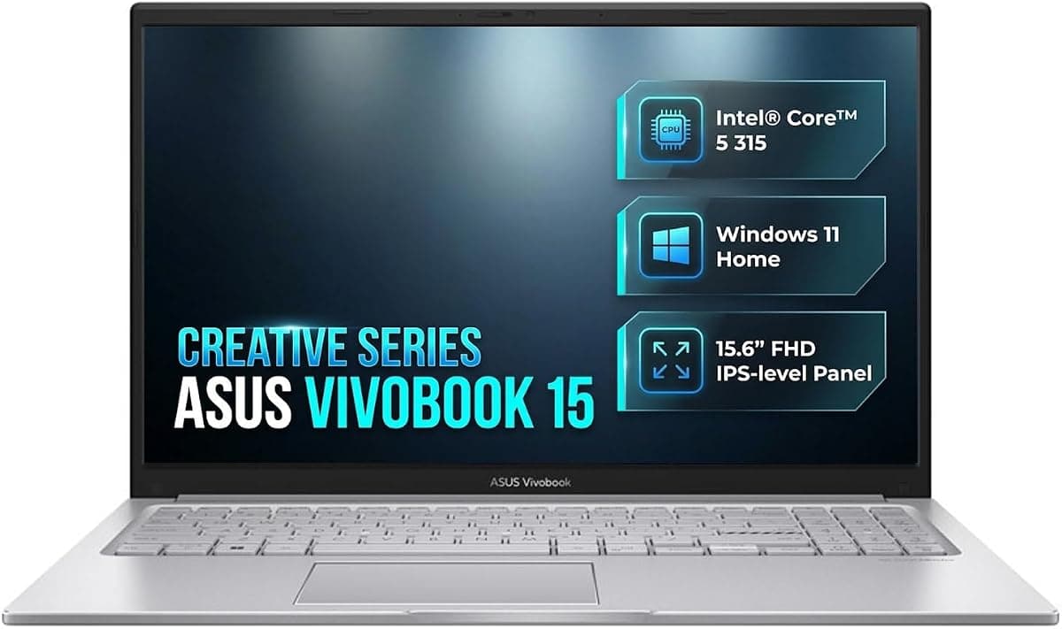 Asus VivoBook 15 Intel Core 5 315 8GB 512GB SSD 15.6" FHD Windows 11 Home Laptop · 15.6 inç