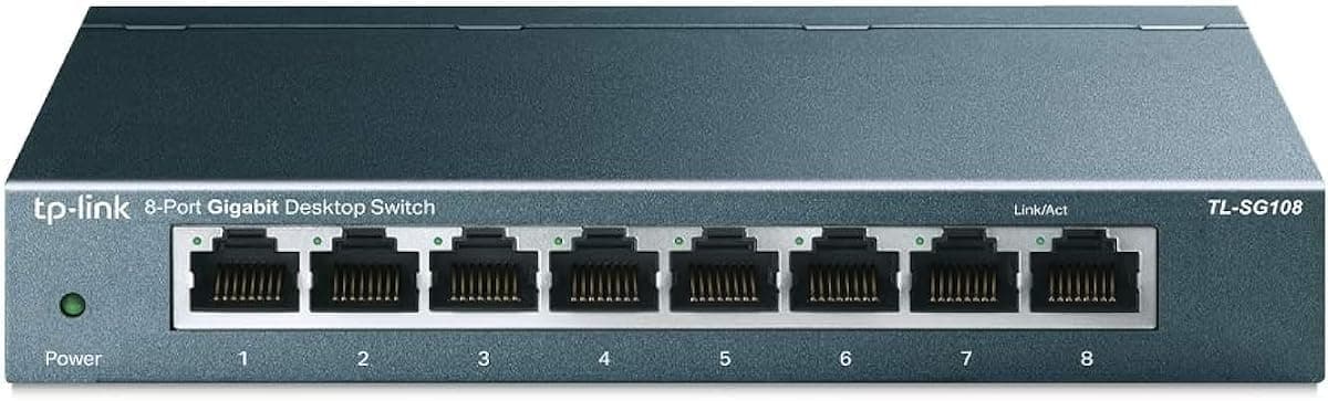 TP-Link TL-SG108, 8-Port 10/100/1000 MBPS Gigabit Ethernet Switch 5 V Harici Güç Adaptörü