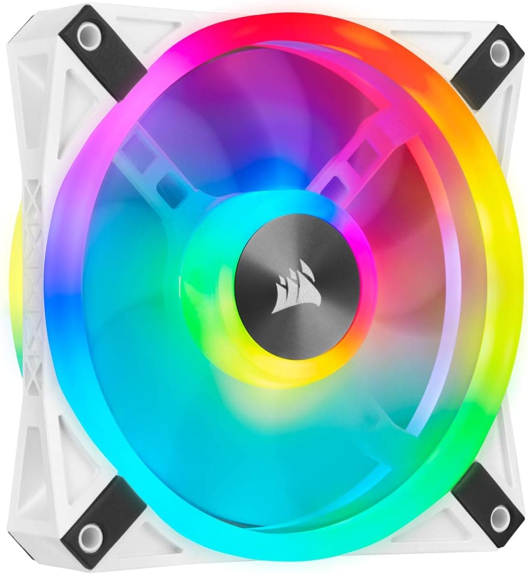 Corsair QL Serisi, iCUE QL120 RGB Beyaz, 120mm, PWM, RGB Fan (CO-9050103-WW)