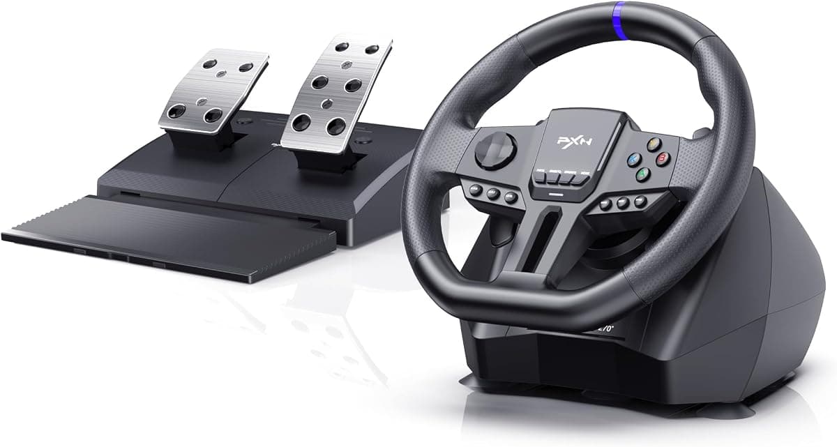 PXN PC Racing Wheel, V900 GEN2 Universal Usb Car Sim 270/900 Degree Race Steering Wheel with Pedals for PC, PS3, PS4, Xbox One, Xbox Series X/S, Switch