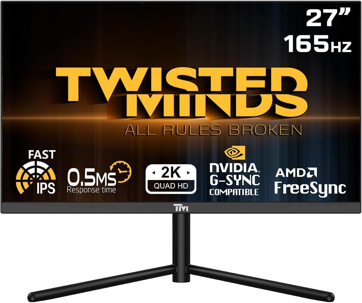 TWISTED MINDS 27" TM27QHD165IPS QHD 2K 165HZ 0,5MS HDMI DP HDR400 FAST IPS RGB GAMING MONİTÖR