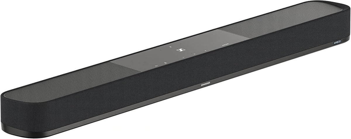 Sennheiser AMBEO Soundbar Plus - Dolby Atmos, DTS: X, 360 Reality Audio, MPEG-H Audio, 400 W Güç, 7 Adet Hoparlör ve Yerleşik 4" Çift Subwoofer, 7.1.4 Ev Sinema Sistemi - Siyah