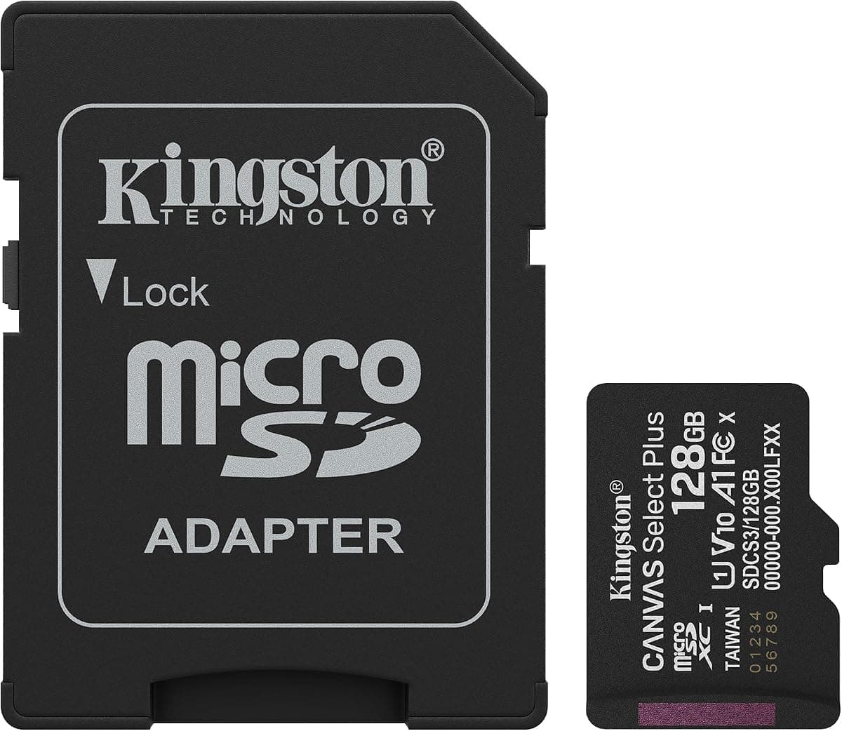 128GB microSDXC Canvas Select Plus Gen3 150MB/s A1 Card + Adapter · 128 GB
