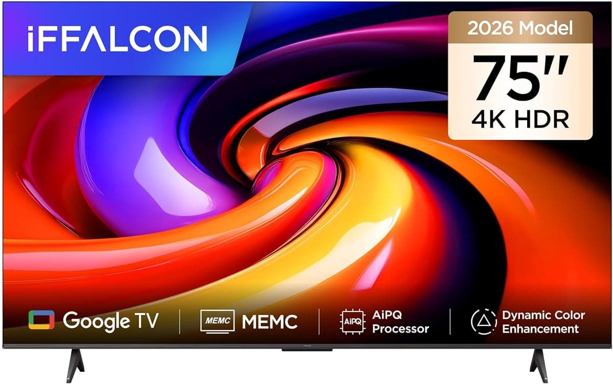 iFFALCON 75U65 75 İnç Smart TV 4K UHD HDR 10 Gaming Google TV, Dinamik Renk Geliştirme, Dolby Audio, MEMC, İnce Tasarımlı Game Master (2026 Modeli)