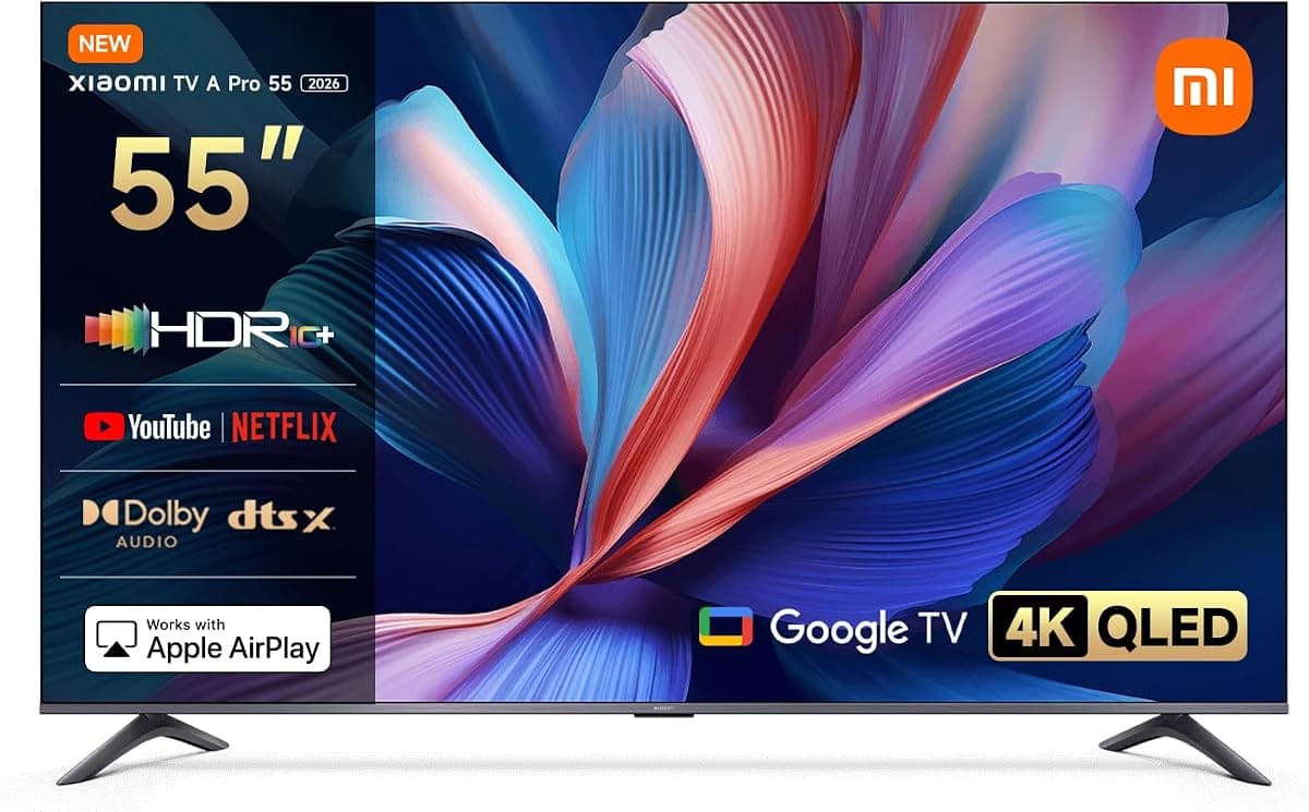 Xiaomi TV A Pro 55 2026 55 İnç 139 cm 4K UHD QLED Google TV Dolby Vision HDR Smart TV Siyah
