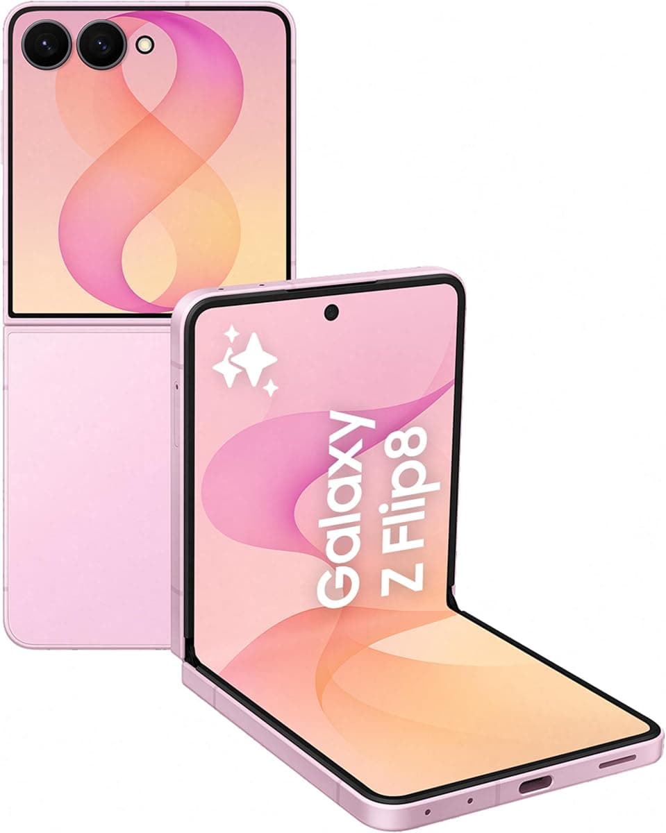 Samsung Galaxy Z Flip8 Pembe, 512 GB Depolama, Eller serbest Selfie Kamera, Now Brief, Photo Assist, Kişiselleştirilmiş FlexWindow, 4.300 mAh Pil, 12 GB RAM (Samsung Türkiye Versiyonu)