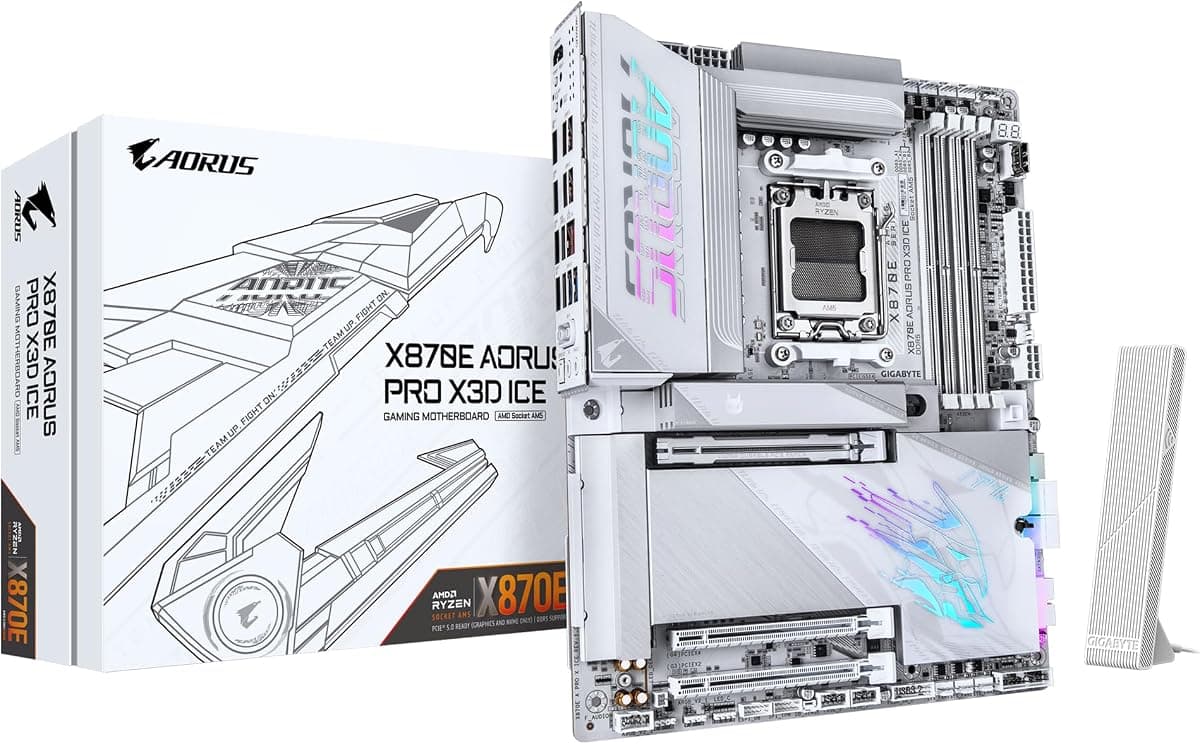 GIGABYTE ANAKART AMD AM5 ATX X870E A PRO X ICE