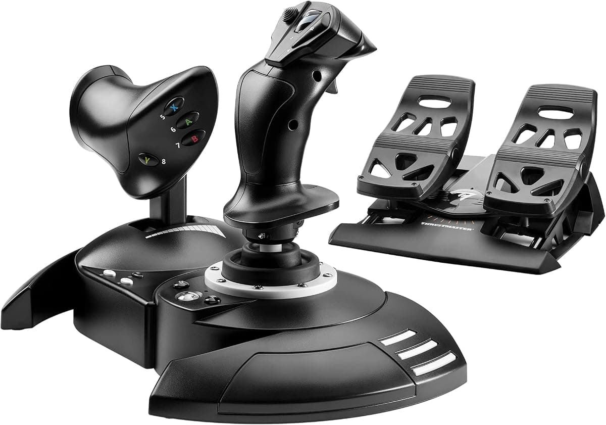 Thrustmaster T.Flight Full Kit X - Xbox Series X|S, Xbox One ve PC için Yüksek Hassasiyetli Uçuş Kolu, Gaz ve Dümen Pedalları