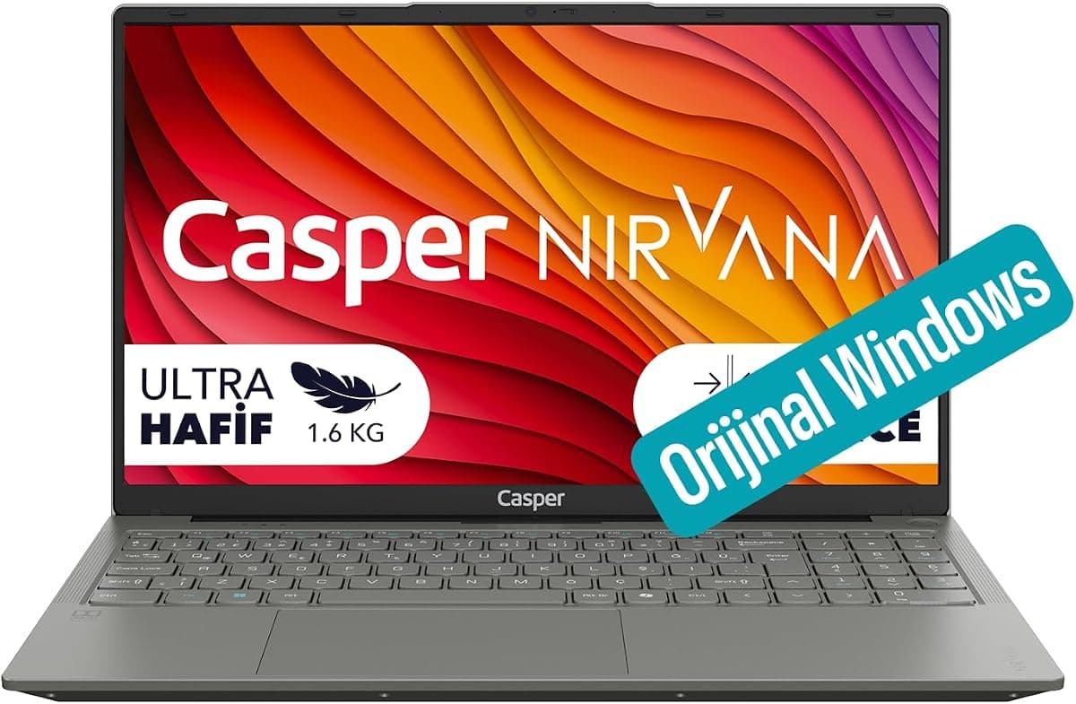 Casper Nirvana X650 i7-13620H 32GB DDR5 1TB SSD W11H 15.6" Laptop X650.1362-DF00A-G-F