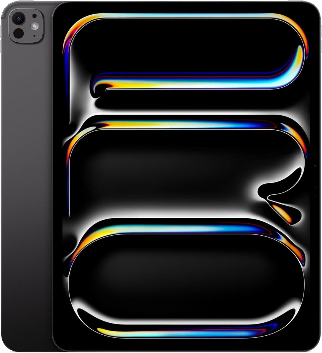 Apple iPad Pro (M5): 13 inç Ultra Retina XDR Ekran, 512 GB, 12 MP Ön/Arka Kamera, LiDAR Tarayıcısı, Wi-Fi, Face ID, Tüm Gün Süren Pil Ömrü, Standart cam — Uzay Siyahı