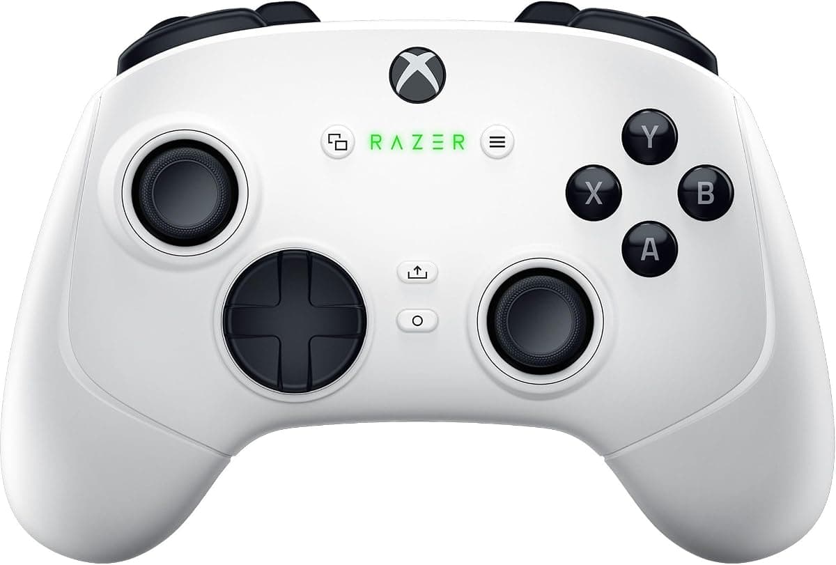Razer Wolverine V3 Pro - Xbox ve PC için Kablosuz Espor Kumandası (HyperSpeed Kablosuz, Mecha Dokunsal Aksiyon Düğmeleri, Kayma Önleyici Hall Effect analog parmak çubukları) Beyaz