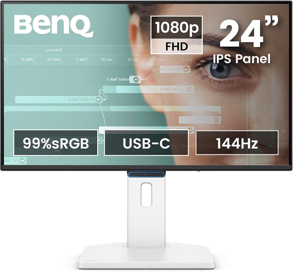 BenQ GW2490TC 23.8'' IPS Full HD 144Hz HDMI DP USB-C MM Pivot Asonsörlü EyeCare Ev Ofis Monitörü