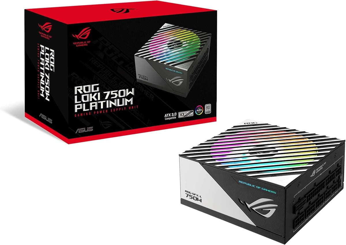 ROG-LOKI-750P-SFX-L-GAMING | ROG Loki Sfx-l 750W Platinum Modüler ATX 3.1 Uyumlu ARGB Fan PCIE 5.1 10 Yıl Garanti