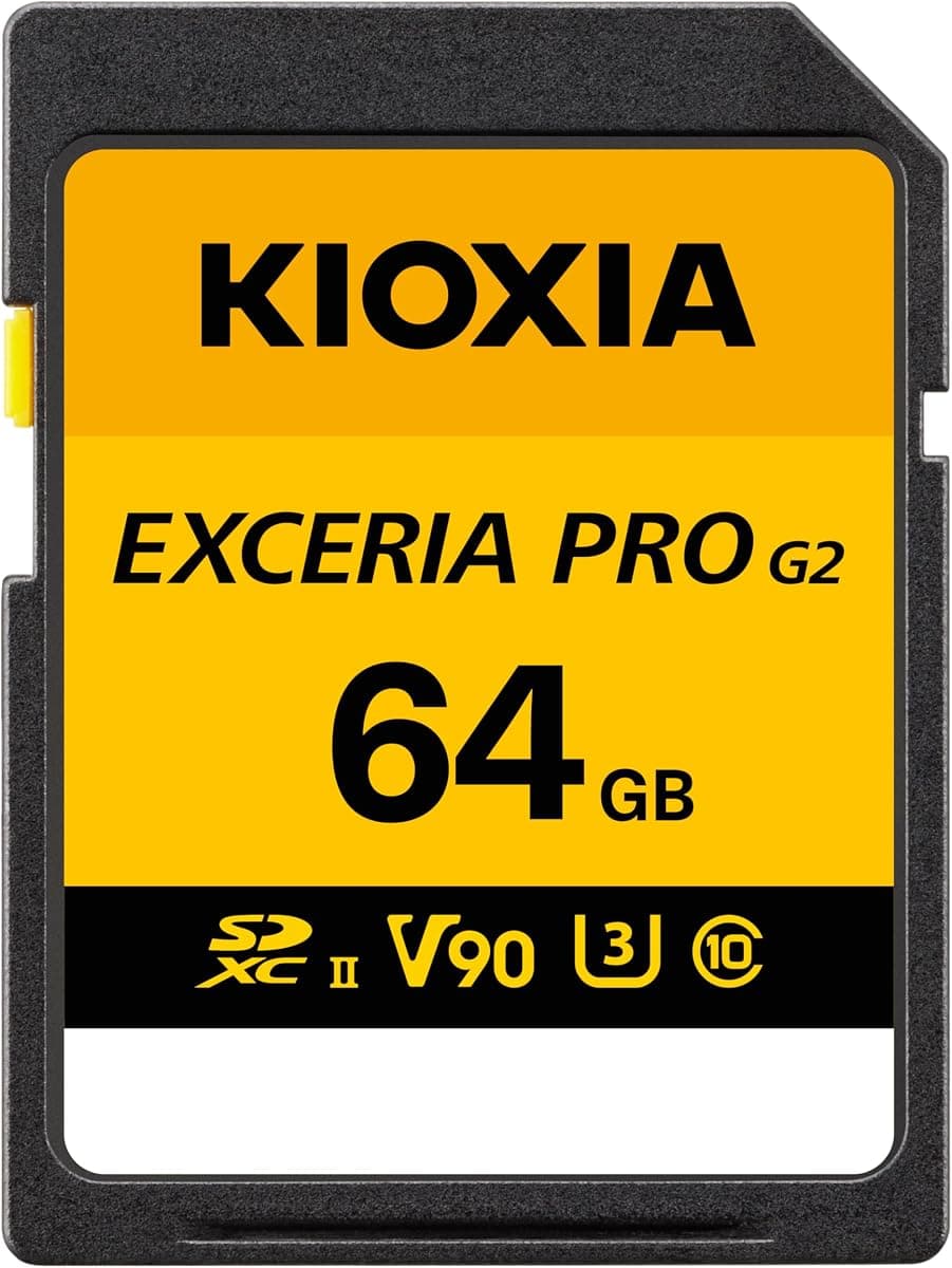 KIOXIA EXCERIA PRO G2 64GB SDXC Hafıza Kartı – UHS-II U3 V90 C10, 310MB/s Okuma, 295MB/s Yazma, 8K / 4K